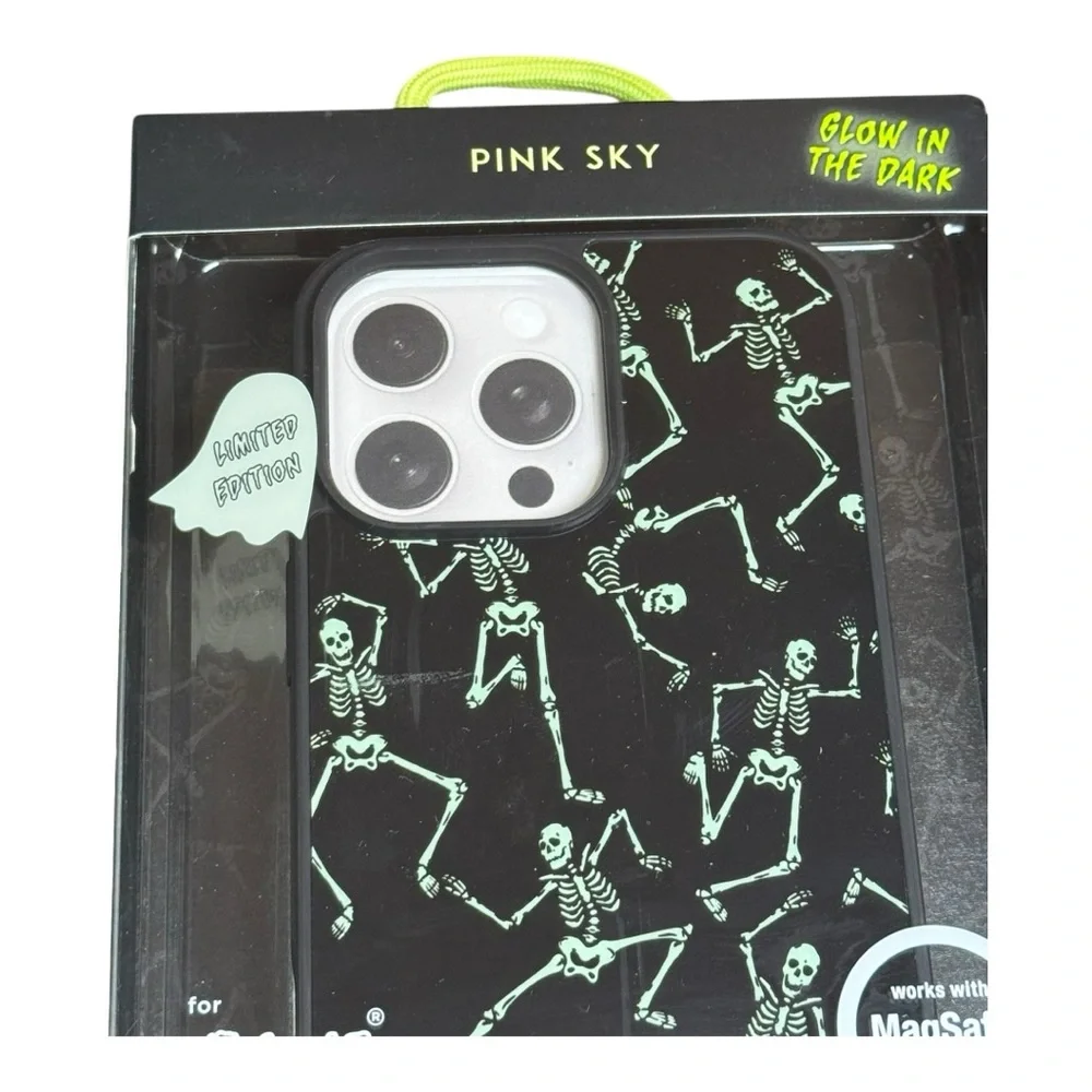 Boo Buddies Glow-in-the-Dark Bone Boogie Skeleton iPhone 16 Pro Max Case Black
